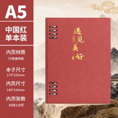 a5笔记本定制可印logo商务高档国潮活页本定做封面diy图案记事本